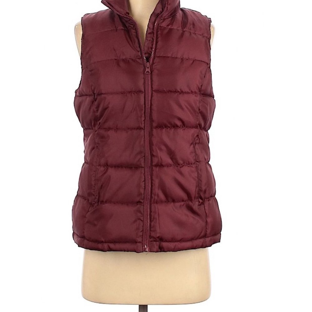 Maroon Puffer Vest